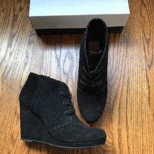 Dolce Vita Gael black suede wedge booties